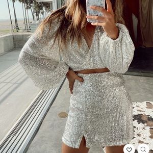 Sequin Top/Skirt Set